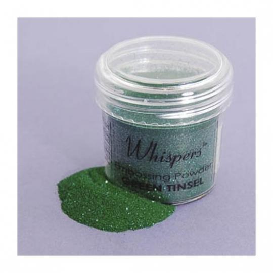 Whispers Embossing Pulver 28g Green Tinsel