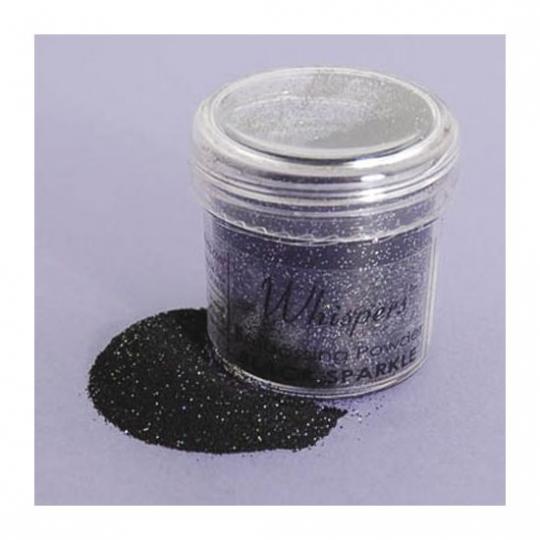 Whispers Embossing Pulver 28g Black Sparkle