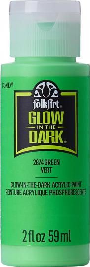 Plaid Folkart - Glow-In-The-Dark Nachtleucht Farbe - 59ml Green / Grün