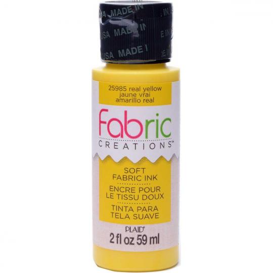 Plaid Fabric Creations - Softe Stoffmalfarbe - 59ml Real Yellow / Gelb