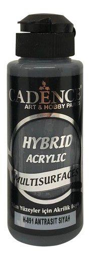 Cadence - Hybrid-Multi-Surface Satin Acrylfarbe - 120ml Anthrazit Schwarz