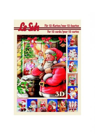 *3D Etappen Buch LeSuh Weihnachtsmann 12 verschiedene Motive 