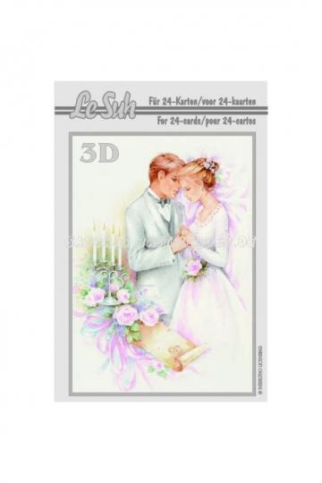 3D-Mini-Pocket-Buch, 12x8 cm, "Hochzeit" 