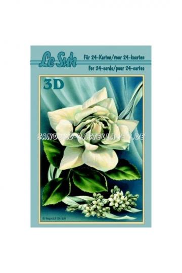 3D-Mini-Pocket-Buch, 12x8 cm, "Rosen II" 