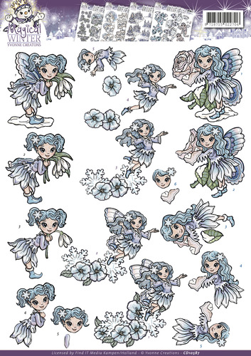 3D Schneidebogen - Yvonne Creations - Zauberhafte Winter - Feen 