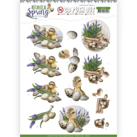3D-Stanzbogen - Amy Design - Botanical Spring - Fröhliche Enten 