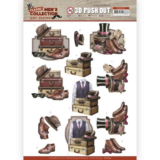 3D-Stanzbogen - Amy Design - Classic men's Collection - Gentleman 