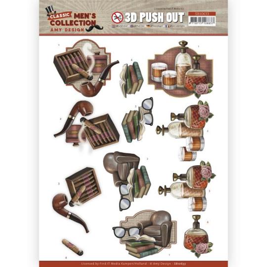 3D-Stanzbogen - Amy Design - Classic men's Collection - Relaxing 