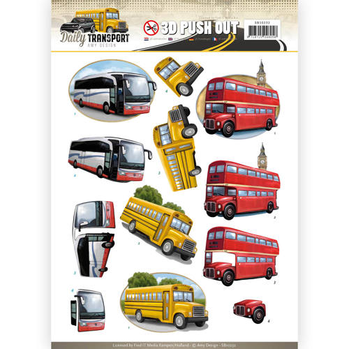 3D-Stanzbogen - Amy Design - Daily Transport - Bus 