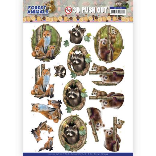 3D-Stanzbogen - Amy Design - Forest Animals - Fuchs 