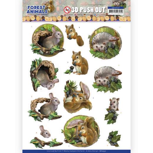 3D-Stanzbogen - Amy Design - Forest Animals - Hase 