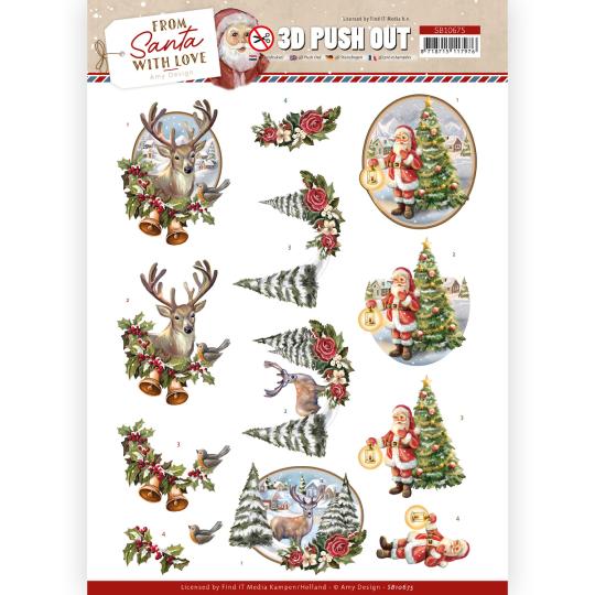 3D-Stanzbogen - Amy Design - From Santa with Love - Rentier 