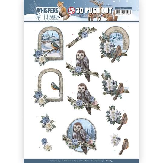 3D-Stanzbogen - Amy Design - Whispers of Winter - Winter Vögel 
