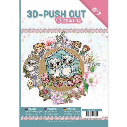 3D Stanzbogen Buch A4 Anlässe Nr.7 - 24 3D Motiv & 8 Hintergrundpapiere 