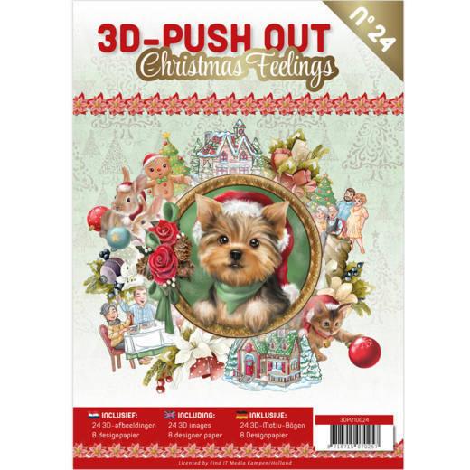 3D Stanzbogen Buch A4 Weihnachtes Gefühle Nr. 24 - 24 3D Motiv & 8 Hintergrundpapiere 