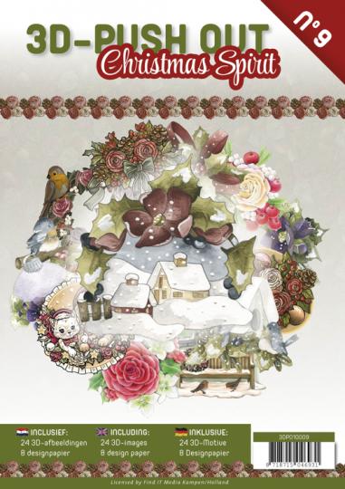 3D Stanzbogen Buch A4 Winterkollektion Nr.9 - 24 3D Motiv & 8 Hintergrundpapiere  