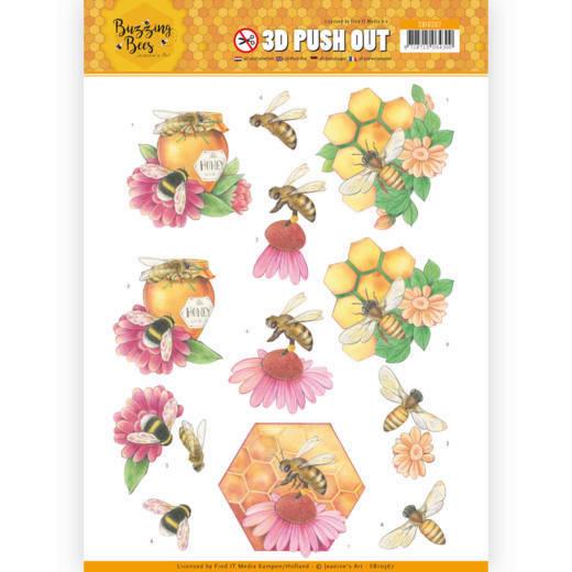 3D-Stanzbogen - Jeaninnes Art - Buzzing Bees - Honig Biene 
