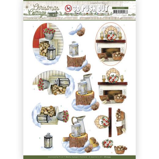 3D-Stanzbogen - Jeaninnes Art - Christmas Cottage - Holz Dekoration 