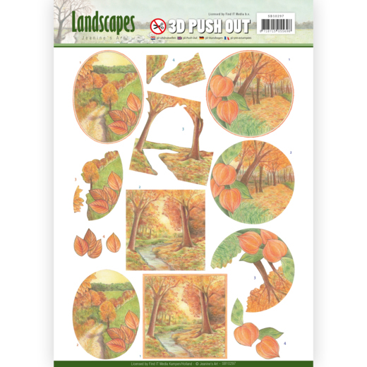 3D-Stanzbogen - Jeaninnes Art - Landscapes - Herbst Landschaft 