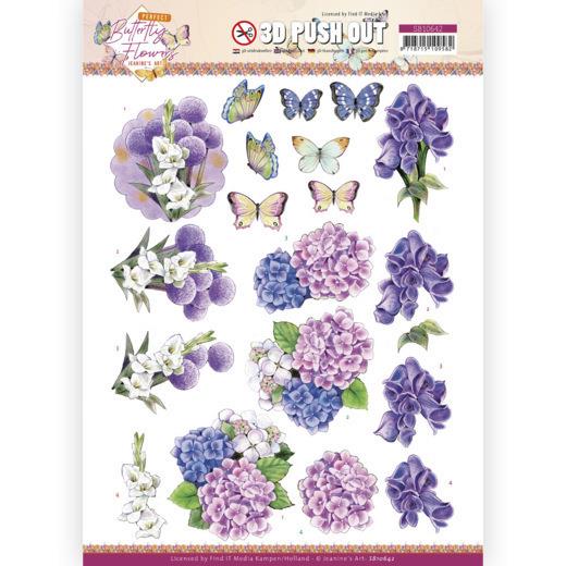 3D-Stanzbogen - Jeaninnes Art - Perfect Butterfly Flowers - Hortensie 