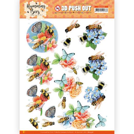 3D-Stanzbogen - Jeaninnes Art - Summende Bienen - Bienen und Hummel 
