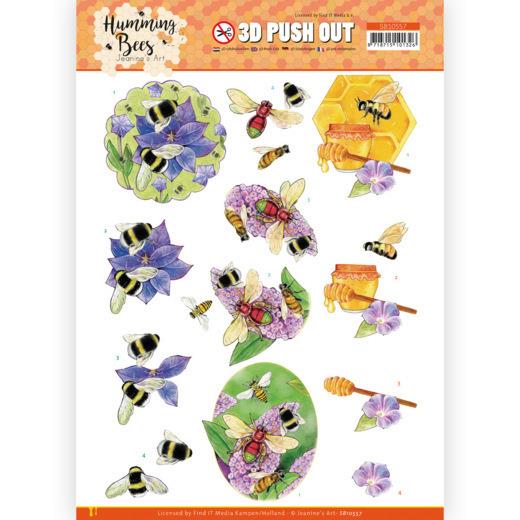 3D-Stanzbogen - Jeaninnes Art - Summende Bienen - Honig 
