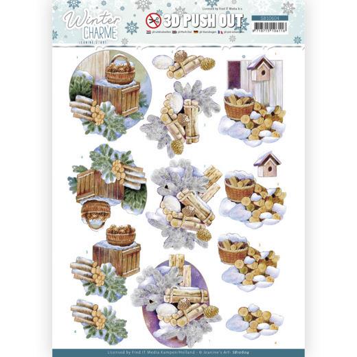 3D-Stanzbogen - Jeaninnes Art - Winter Charme - Holz 