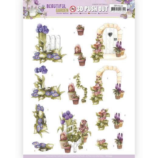 3D-Stanzbogen - Precious Marieke - Beautiful Garden - Lauch 