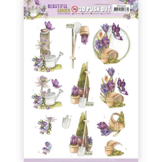 3D-Stanzbogen - Precious Marieke - Beautiful Garden - Schmetterling 