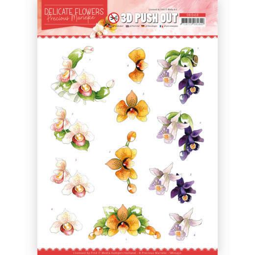 3D-Stanzbogen - Precious Marieke - Delicate Flowers - Orchideen 