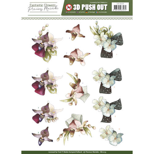 3D-Stanzbogen - Precious Marieke - Fantastic Flowers - Blumen 1 