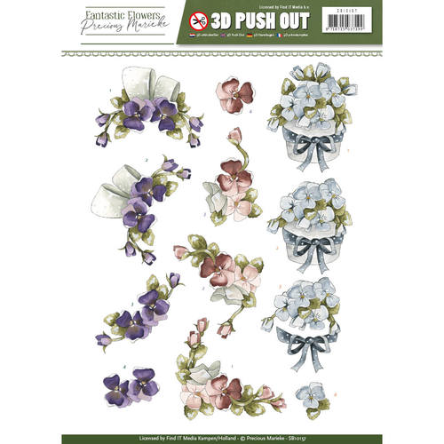 3D-Stanzbogen - Precious Marieke - Fantastic Flowers - Blumen 3 