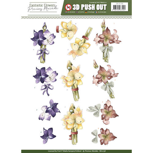 3D-Stanzbogen - Precious Marieke - Fantastic Flowers - Blumen 4 