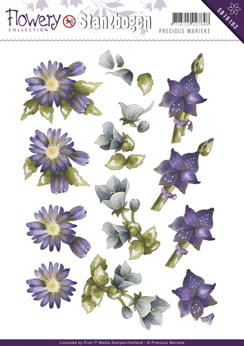 3D-Stanzbogen - Precious Marieke - Flowery / Blumig 