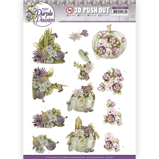 3D-Stanzbogen - Precious Marieke - Purple Passion - Kürbis-Leidenschaft 