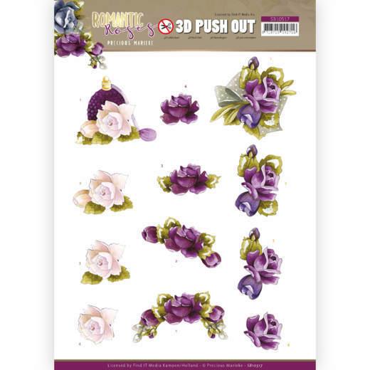 3D-Stanzbogen - Precious Marieke - Romantic Roses - Violette Rosen 
