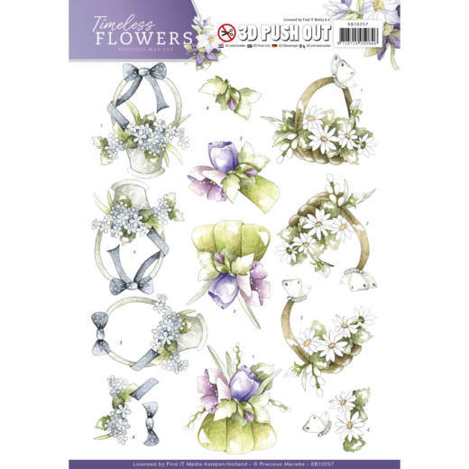3D-Stanzbogen - Precious Marieke - Timeless Flowers - Bouquets 