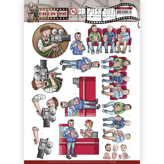 3D-Stanzbogen - Yvonne Creations -Big Guys - Back in Time - Film 