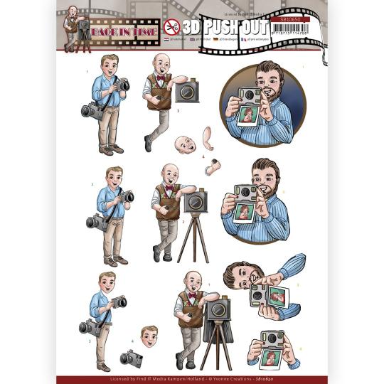 3D-Stanzbogen - Yvonne Creations -Big Guys - Back in Time - Fotografieren 