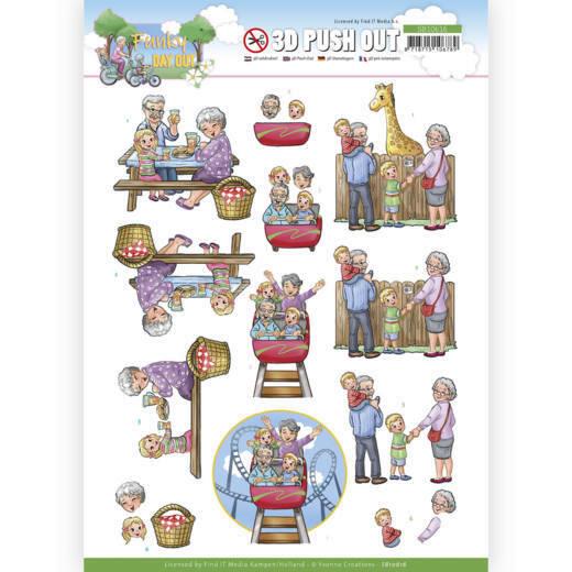 3D-Stanzbogen - Yvonne Creations - Funky Hobbies - Zoo 