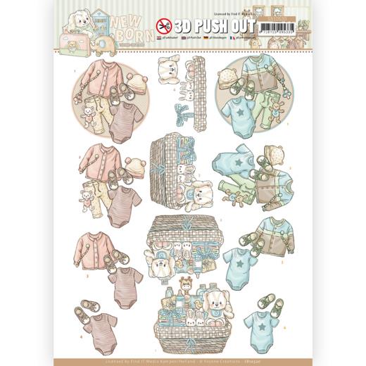 3D-Stanzbogen - Yvonne Creations - Newborn Baby - Babykleidung 