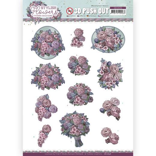 3D-Stanzbogen - Yvonne Creations - Stylisch Flowers - Sweet Bouquet 