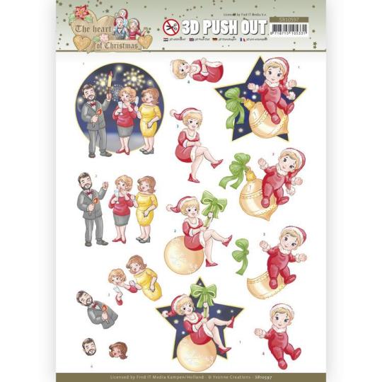 3D-Stanzbogen - Yvonne Creations - The Heart of Christmas - Feuerwerk 