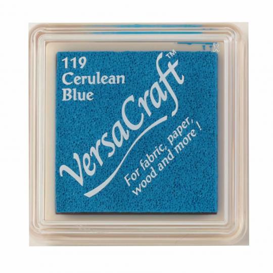 Tsukineko VersaCraft S Textil Stempelkissen Cerulean blue / Cerulean Blau