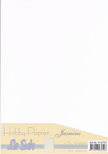 Lesuh Kartenpapier A4  o. Briefumschläge Jasmin Metallic-Perlmutt Kartenpapier weiss