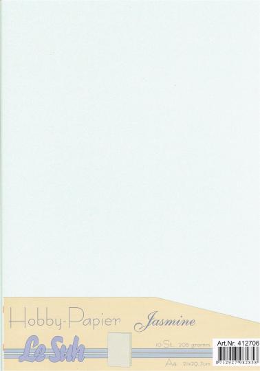 Lesuh Kartenpapier A4  o. Briefumschläge Jasmin Metallic-Perlmutt Kartenpapier hellblau