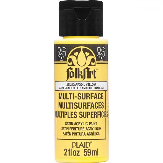 Plaid Folkart - Multi-Surface Satin Acrylfarbe - 59ml daffodil yellow / Narzissengelb