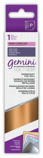 Gemini FOILPRESS Papercraft Heißfolienstempel Folie 12,6 x 500cm Rosegold