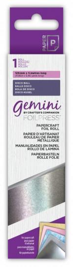 Gemini FOILPRESS Papercraft Heißfolienstempel Folie 12,6 x 500cm Discokugel