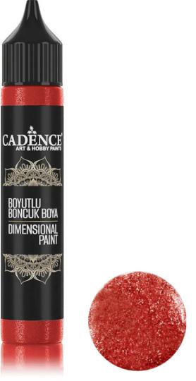 Cadence 3D Dimensional Pen - Glitzer 25ml Rot Rot